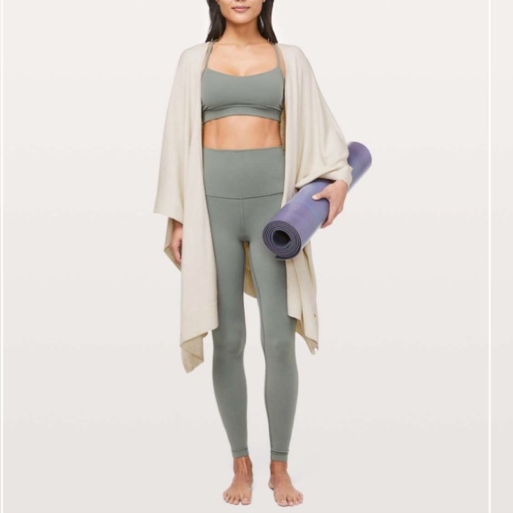 Lululemon Free to Coast poncho sweater heathered dove gray